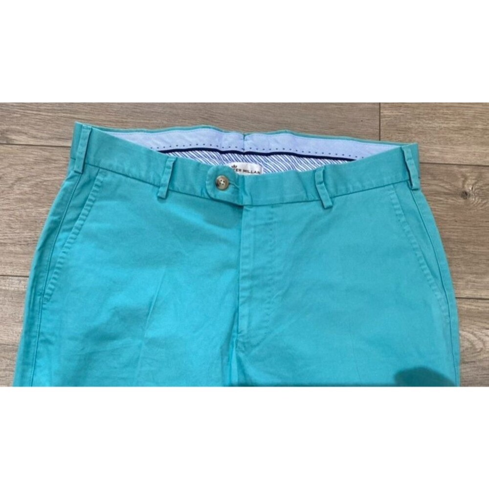 Peter Millar Crown Sport Soft Touch Mens 32x30 Mint Green Stretch Preppy Golf - Picture 2 of 9